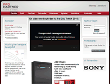 Tablet Screenshot of pro-partner.dk